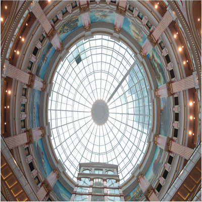 Q355B Sky Roof Dome Skylight 800m ปรับแต่งสำหรับการก่อสร้าง Portdome ทั่วโลก