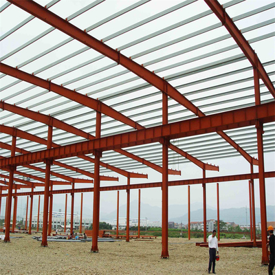 Q235B Single Bay Portal Frame เจาะโครงสร้างเหล็กพอร์ทัล CAD สำหรับ Hall Shed