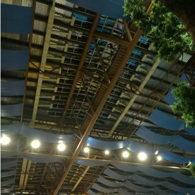 Q235 Truss Steel โครงสร้างหลังคาสีเทา EPS สำหรับ Water Theme Park ในร่ม