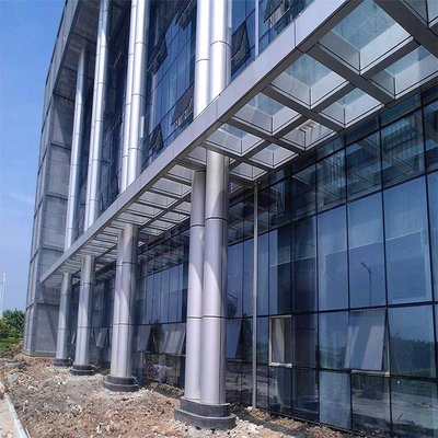 GB กระจกนิรภัยระบบผนังม่านอลูมิเนียม 0.36 มม. CAD สำหรับอาคารสูง