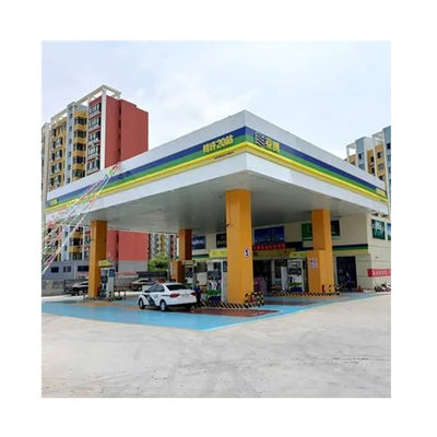 โครงสร้างเหล็กเฟรมอวกาศ หลังคา สถานีบริการน้ำมัน ระบบหลังคาด่านเก็บค่าผ่านทาง ISO GB