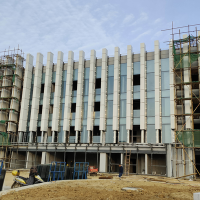 Q235 ผนังอลูมิเนียมกระจก EPS โครงม่านโปร่งแสง Profile Wall Curtain Wall 50mm