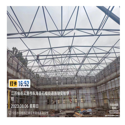 โหนดโครงเหล็กก่อสร้างโครงสร้างเหล็กพื้นที่พร้อมเหล็ก Q345(S355JR) หรือ Q235(S235JR)