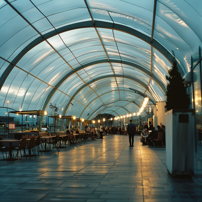 หลังคาชั้นฟ้าขนาดใหญ่ Velux Double Dome พร้อมกรอบอลูมิเนียมโค้ง สําหรับอาคารที่มีการออกแบบอย่างหรูหรา
