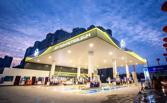 โครงสร้างเหล็กเฟรมอวกาศ หลังคา สถานีบริการน้ำมัน ระบบหลังคาด่านเก็บค่าผ่านทาง ISO GB