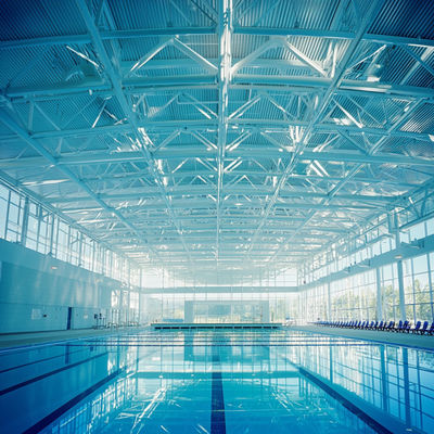 โครงสร้างพื้นที่เหล็กสําหรับหลังคาสระว่ายน้ํา